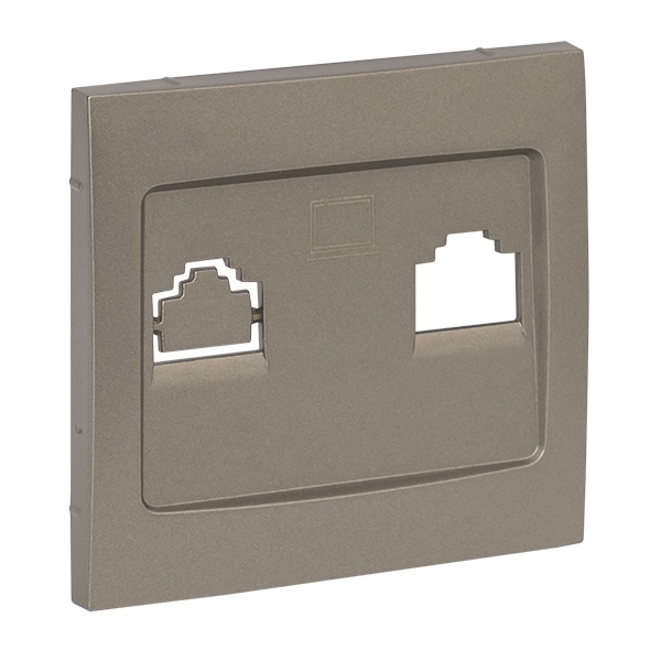 Лицевая панель розетки EKF PROxima RJ-45 1-местная Валенсия кашемир