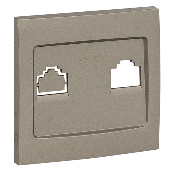 Лицевая панель розетки EKF PROxima RJ-11 1-местная Валенсия кашемир