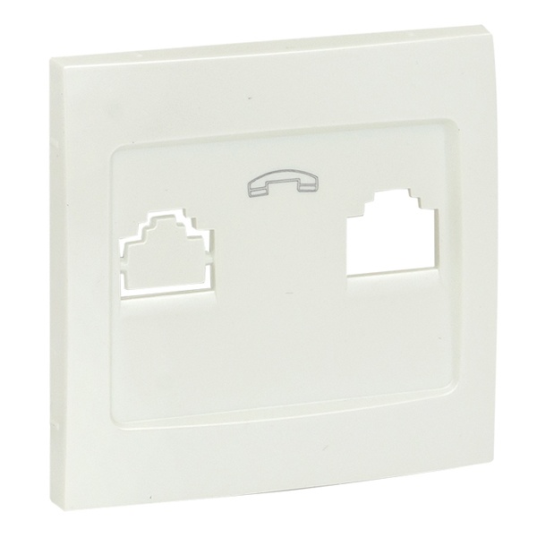 Лицевая панель розетки EKF PROxima RJ-11 1-местная Валенсия жемчуг