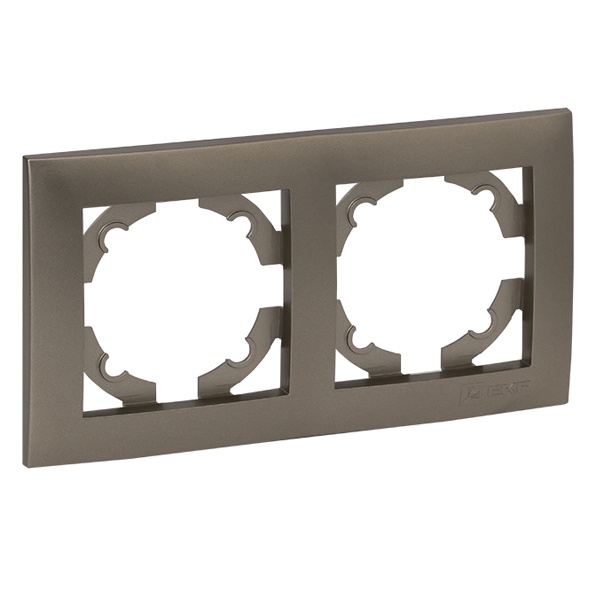 Рамка 2-местная горизонтальная EKF PROxima Валенсия кашемир