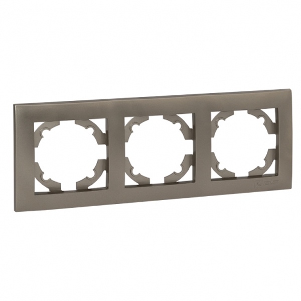 Рамка 3-местная горизонтальная EKF PROxima Валенсия кашемир