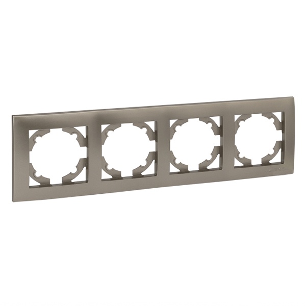 Рамка 4-местная горизонтальная EKF PROxima Валенсия кашемир