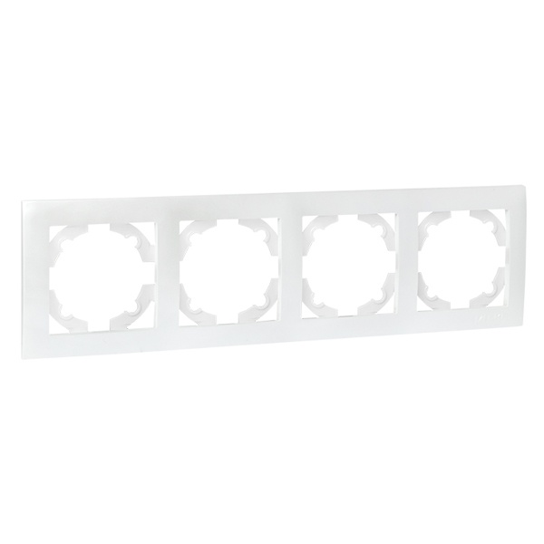 Рамка 4-местная горизонтальная EKF PROxima Валенсия жемчуг