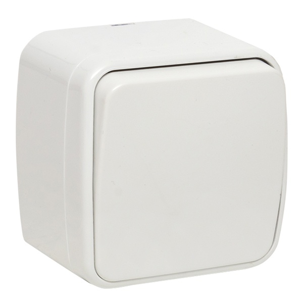 Накладной выключатель 1-клавишный EKF Минск 10А IP20 белый