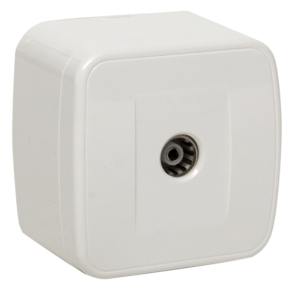 Накладная розетка EKF Минск TV 1-местная 75Ом 5-862МГц IP20 белый