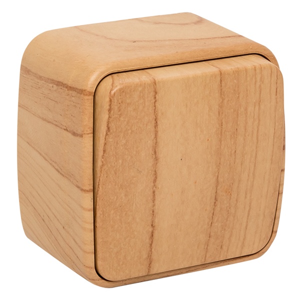 Накладной выключатель 1-клавишный EKF Минск 10А IP20 светлое дерево