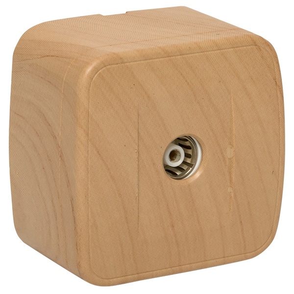 Накладная розетка EKF Минск TV 1-местная 75Ом 5-862МГц IP20 светлое дерево