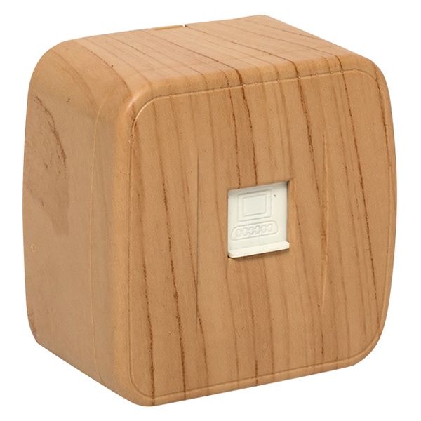 Накладная розетка EKF Минск RJ-45 1-местная IP20 светлое дерево