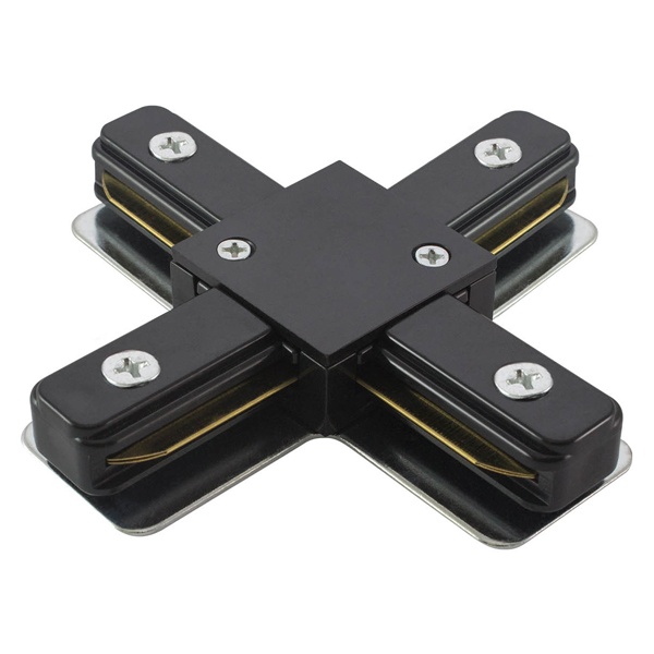 Коннектор TDM Х-образный для шинопровода TLC-01-BL-X, черный,