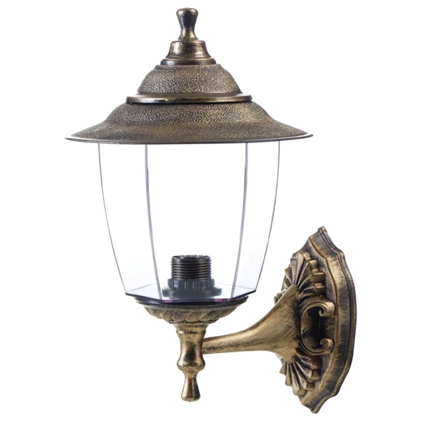 Светильник TDM Прага Эл-11-71Б 60W E27 настенный крепление вверх, бронза, прозрачный плафон