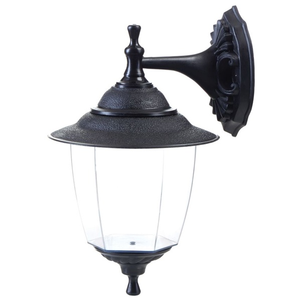 Светильник TDM Прага Эл-11-71-1 60W Е27 настенный крепление вниз черный, прозрачный плафон