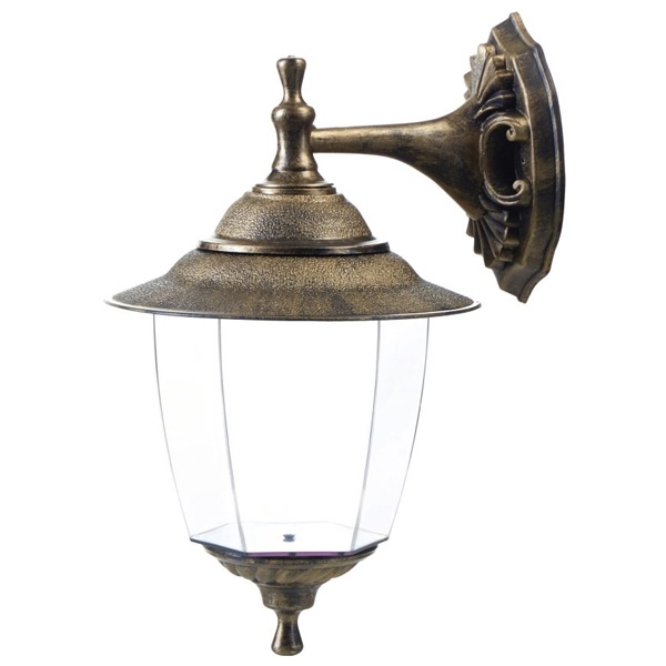 Светильник TDM Прага Эл-11-71-1Б 60W Е27 настенный крепление вниз бронза, прозрачный плафон