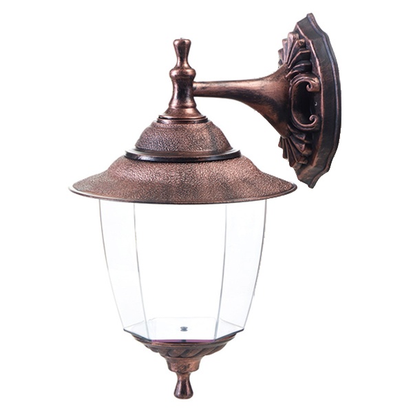 Светильник TDM Прага Эл-11-71-1М 60W Е27 настенный крепление вниз медь, прозрачный плафон