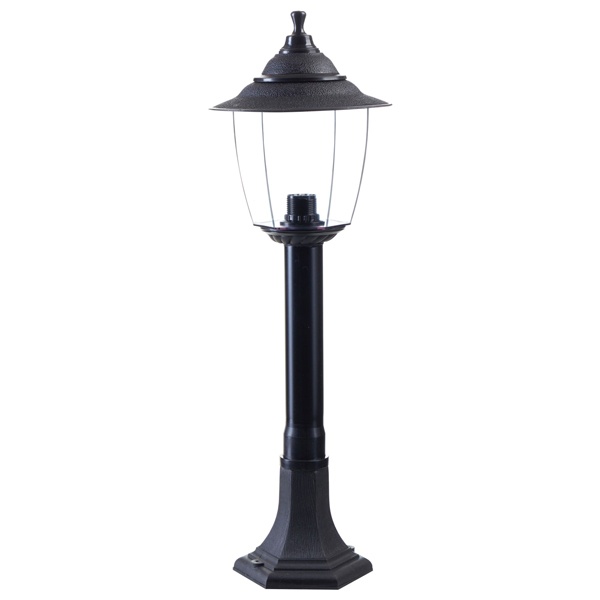 Светильник TDM Прага Эл-11-73-075 60W Е27 напольный на стойке h-0.75m черный, прозрачный плафон