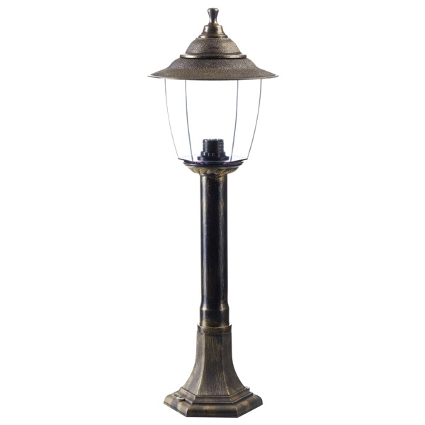 Светильник TDM Прага Эл-11-73-075Б 60W Е27 напольный на стойке h-0.75m бронза, прозрачный плафон