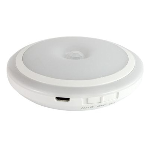 Светильник накладной светодиодный TDM 0,5W 35Lm Li-Pol 3,7V датчик движения освещенности USB 80х80мм