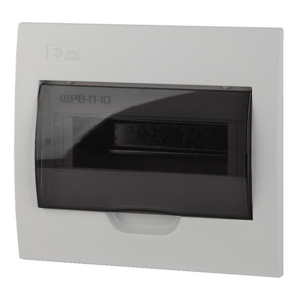 Щиток встраиваемый ЭРА SIMPLE ЩРВ-П-10 на 10 модулей с прозрачной дверкой IP41