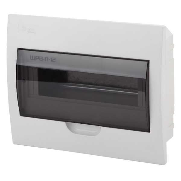 Щиток встраиваемый ЭРА SIMPLE ЩРВ-П-12 на 12 модулей с прозрачной дверкой IP41