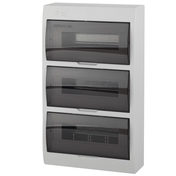 Щиток накладной ЭРА SIMPLE ЩРН-П-36 на 36(3x12) модулей с прозрачной дверкой IP41