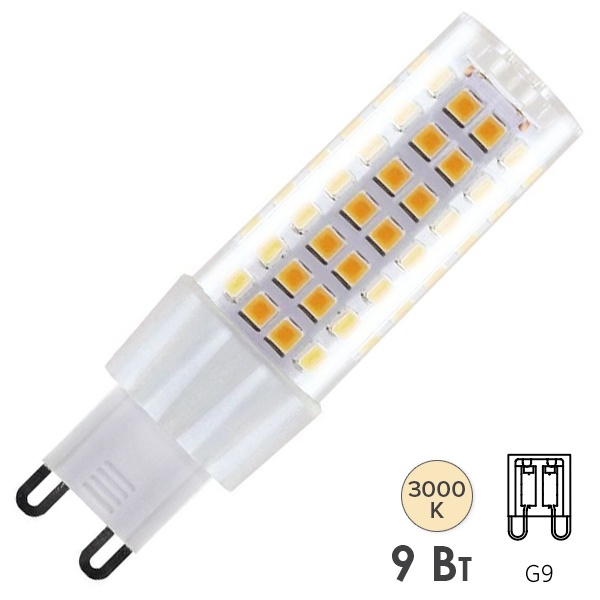 Лампа светодиодная капсула TDM 9W 3000K 220V G9 SMD 21,5х70,5мм