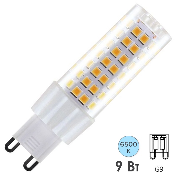 Лампа светодиодная капсула TDM 9W 6500K 220V G9 SMD 21,5х70,5мм