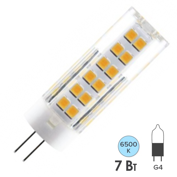 Лампа светодиодная TDM 7W 220V 6500K G4 SMD 18,5x57mm дневной свет