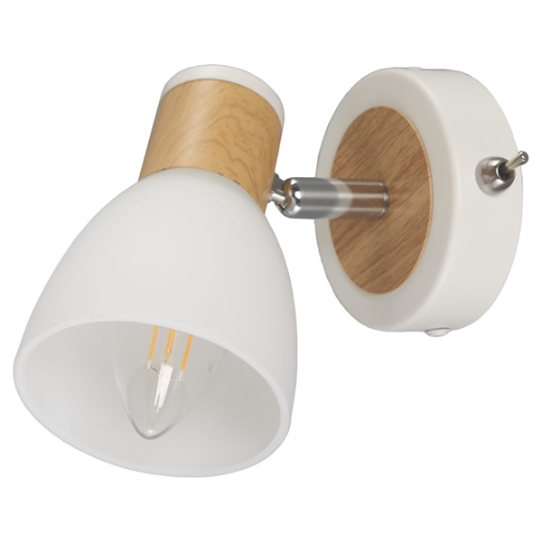 Светильник накладной спот TDM 1x40W 230V 50Гц Бутон круглый ЭКО сосна Е14 IP20