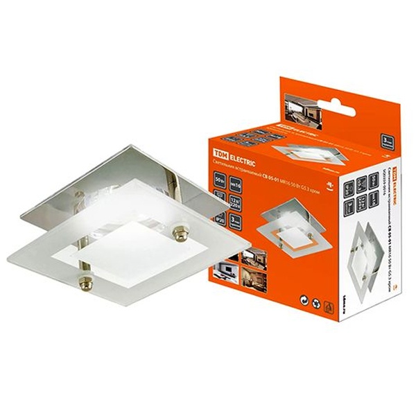 Светильник встраиваемый TDM СВ 05-01 MR16 50W 230V G5.3 хром d60mm IP20