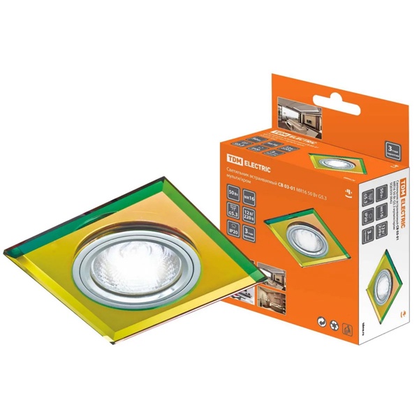 Светильник встраиваемый TDM СВ 03-01 MR16 50W G5.3 мульти/хром d65mm