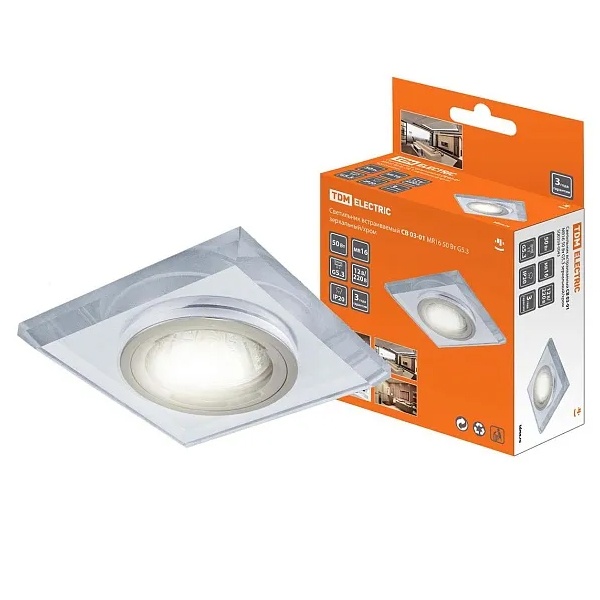 Светильник встраиваемый TDM СВ 03-01 MR16 50W G5.3 зеркальный/хром d65mm