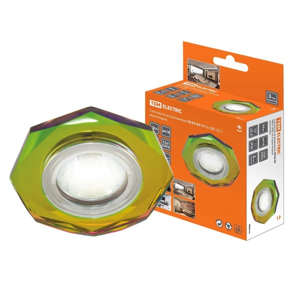 Светильник встраиваемый TDM СВ 03-04 MR16 50W G5.3 мульти/хром d65mm