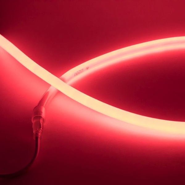 Гибкий неон круглый TDM SMD2835-120 LED/м-220 В-6,5 Вт/м-IP67-красный (25м)