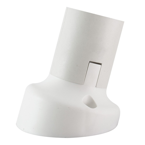 Патрон Е27 TDM настенный, термостойкий пластик, наклонный, белый, Б/Н