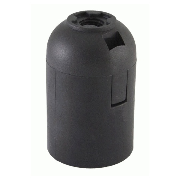 Патрон Е27 TDM подвесной, термостойкий пластик, черный, Б/Н