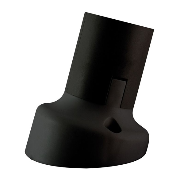 Патрон Е27 TDM настенный, термостойкий пластик, наклонный, черный, Б/Н