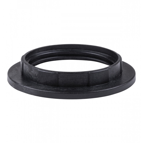 Кольцо для патрона TDM Е27, термостойкий пластик, черный, Б/Н