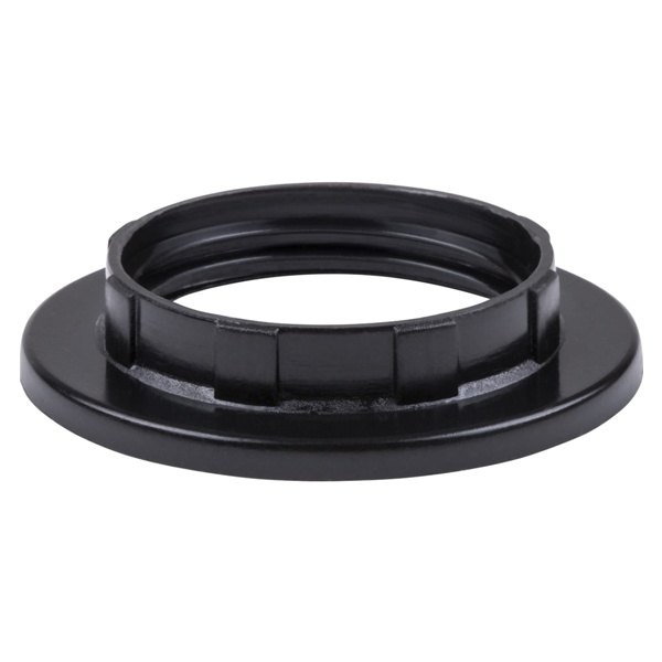 Кольцо для патрона TDM Е14, термостойкий пластик, черный, Б/Н