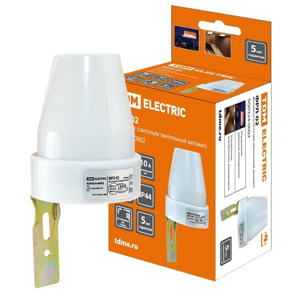 Фотореле TDM ФРЛ-02 10А 5-50Лк