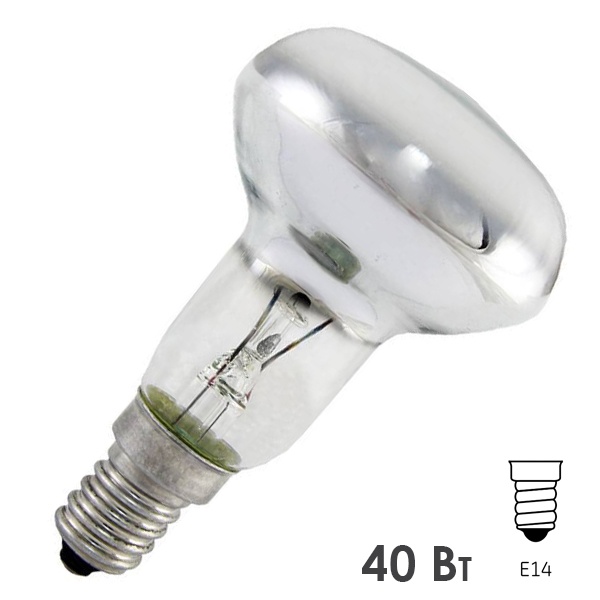 Лампа накаливания зеркальная TDM R50 40Вт 230В Е14