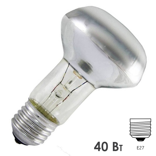 Лампа накаливания зеркальная TDM R63 40Вт 230В Е27