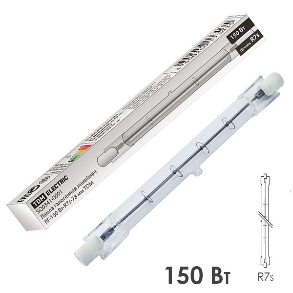 Лампа галогенная линейная TDM ЛГ 150Вт 220В R7s 78mm