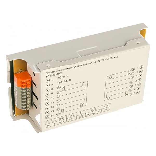 Электронный пускорегулирующий аппарат Народная EB-T8-418-EA3 для люминесцентных ламп T8