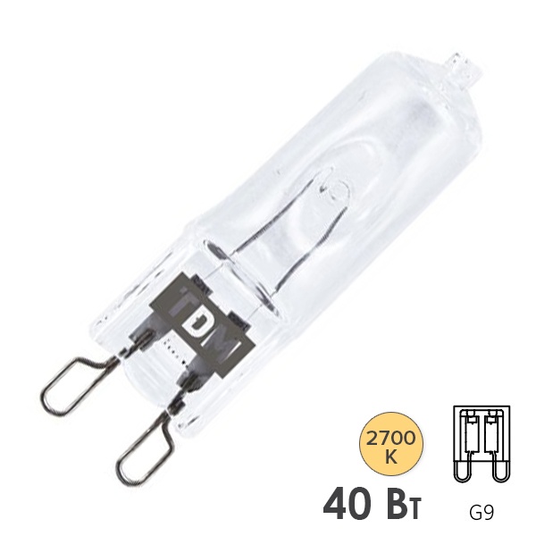 Лампа галогенная капсульная TDM JCD 40W 230V G9 прозрачная