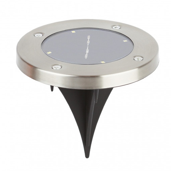 Садовый светильник ЭРА ERAST040-08 на солнечной батарее, сталь, пластик 13см (50561837805