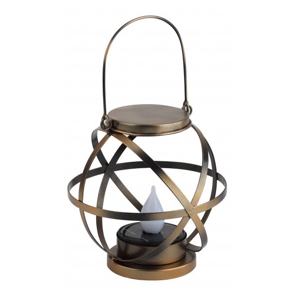 Садовый светильник ЭРА ERASFM-01 Лофт на солнечной батарее, подвесной с ручкой, металл 26см