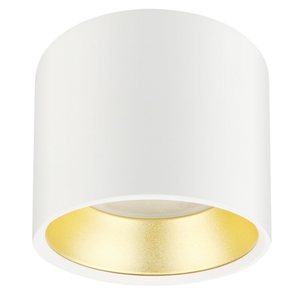 Светильник накладной потолочный ЭРА OL8 под лампу GX53 WH/GD алюминий, белый+золото