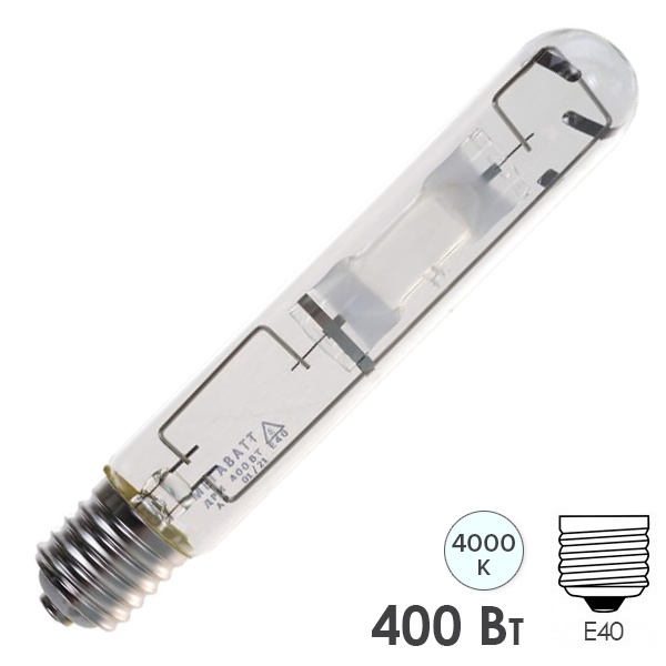 Лампа металлогалогенная газоразрядная Мегаватт ДРИ 400W 4200K E40 (ДРИ) (МГЛ)