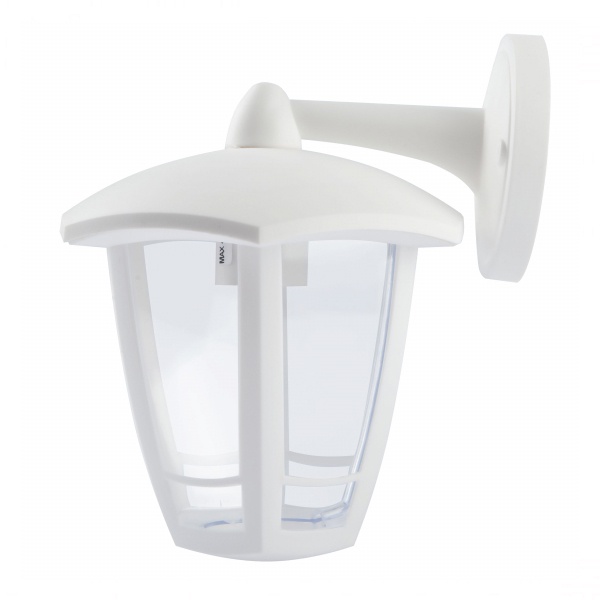 Светильник садово-парковый ЭРА НБУ 07-40-004 Дели3 белый настенный вниз E27 IP44(У1) 6 граней