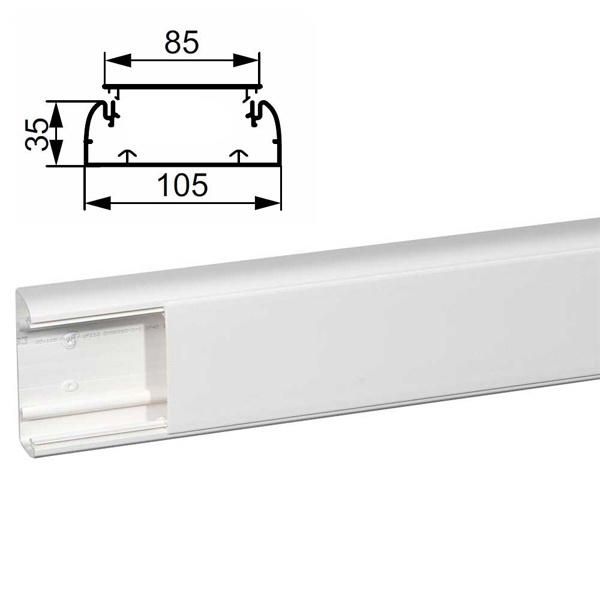 Кабель-канал Legrand DLP ПВХ 105х35 с крышкой 85 мм (кабельный короб)