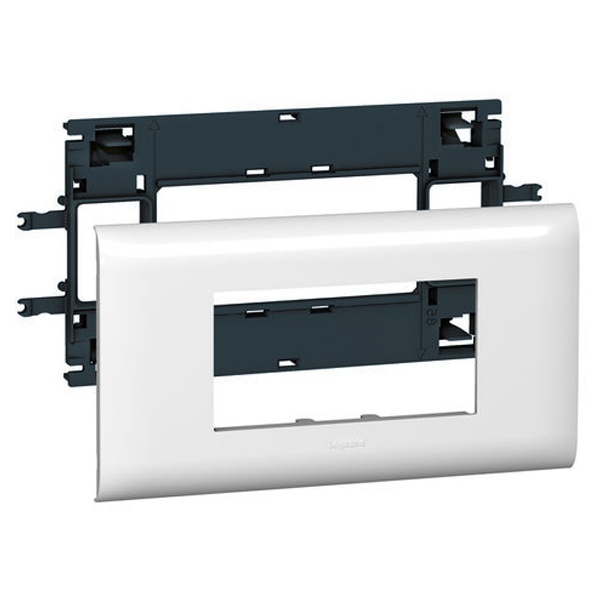 Рамка с суппортом DLP Legrand Mosaic на 4 модуля для крышки 85мм
